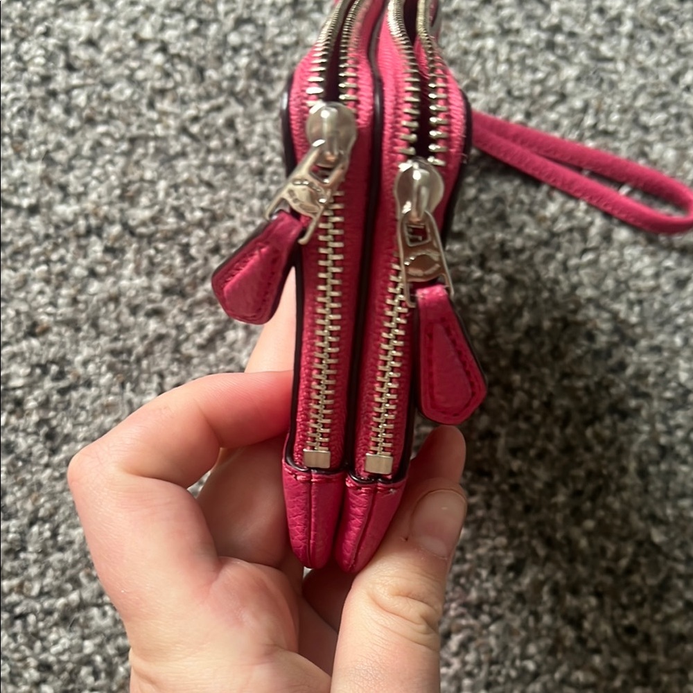 Coach Pink Pebbled Leather Clutch - Picture 9 of 12